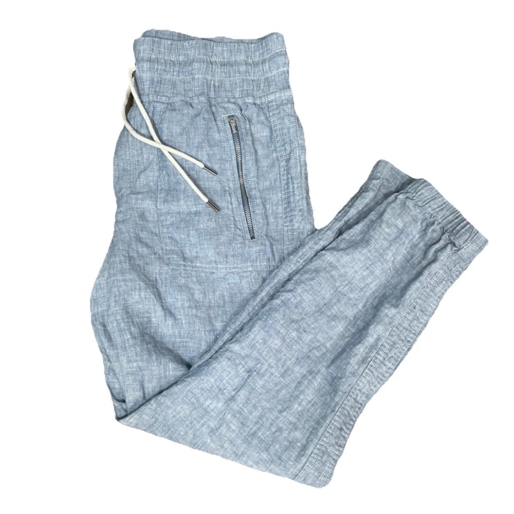 ATHLETA Cabo Linen Jogger Chambray Blue Size 6 530642